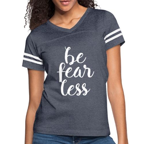Be Fearless - Women's V-Neck Football Tee