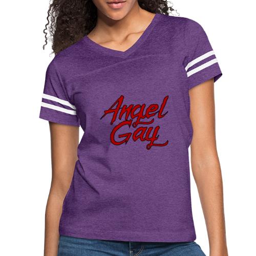 Angel Gay - Women's V-Neck Football Tee