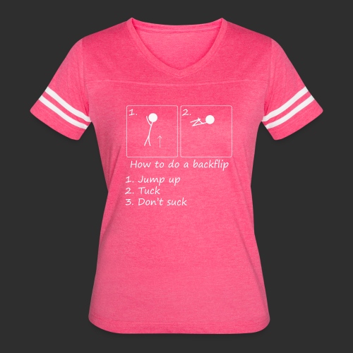 How to backflip (Inverted) - Women's Vintage Sports T-Shirt