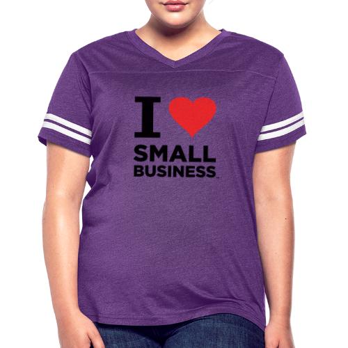 I Heart Small Business (Black & Red) - Women's Vintage Sports T-Shirt