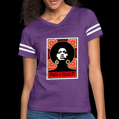 Afro Power & Equality - Women's Vintage Sports T-Shirt