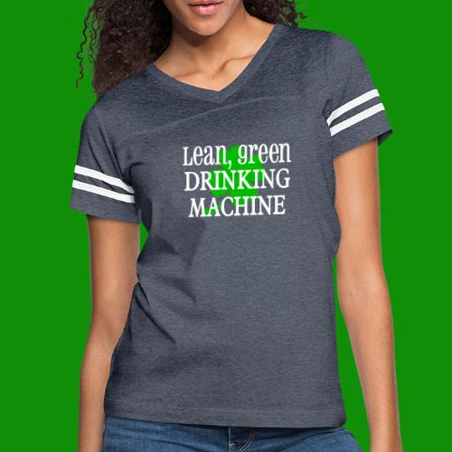 Lean Green Drinking Machine - Women's V-Neck Football Tee