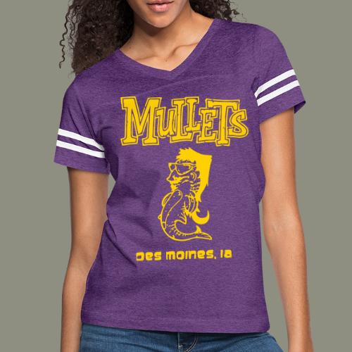 Mullets Color Series - Women's V-Neck Football Tee