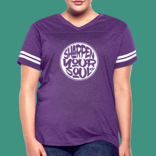 Sharpen Your Soul [LIGHT Circle] - Women's Vintage Sports T-Shirt