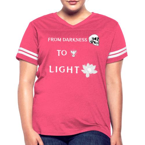 From Darkness To Light - Women's V-Neck Football Tee