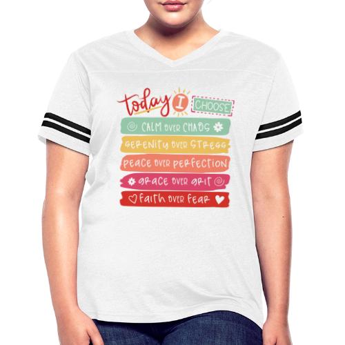 Harmony Collection - Today I Choose - Women's V-Neck Football Tee