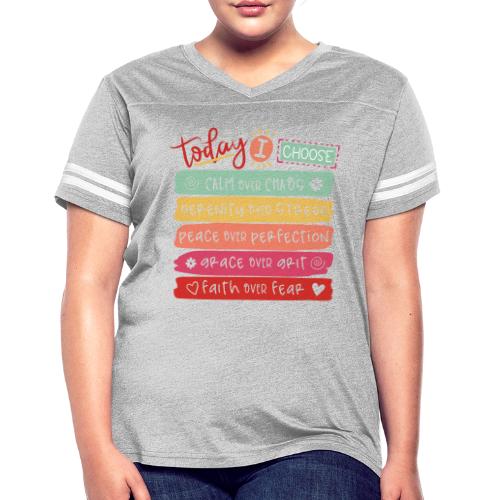 Harmony Collection - Today I Choose - Women's V-Neck Football Tee