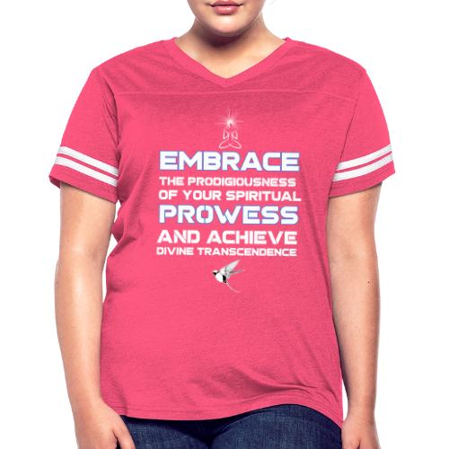 Spiritual Prowess - Women's V-Neck Football Tee