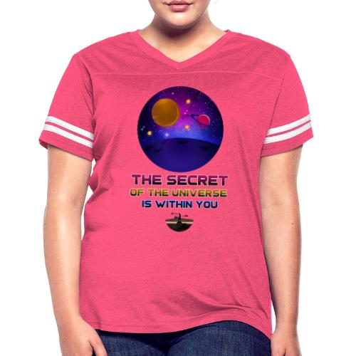 The Secret Of The Universe - Women's V-Neck Football Tee