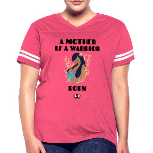 Warrior Mother - Women's V-Neck Football Tee