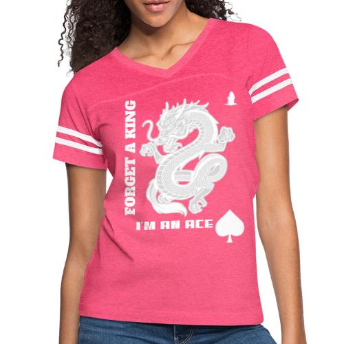 Forget A King I'm An Ace - Women's V-Neck Football Tee
