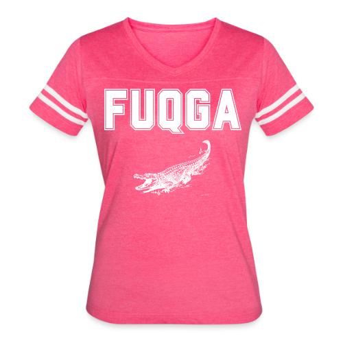 FUQGA with Gator - Women's V-Neck Football Tee