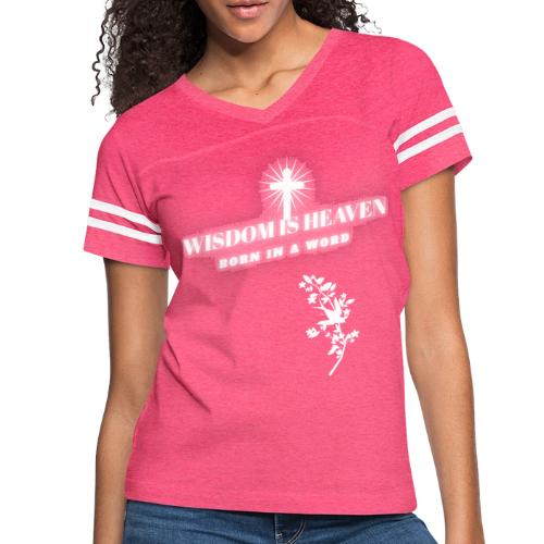 Wisdom Is Heaven - Women's V-Neck Football Tee