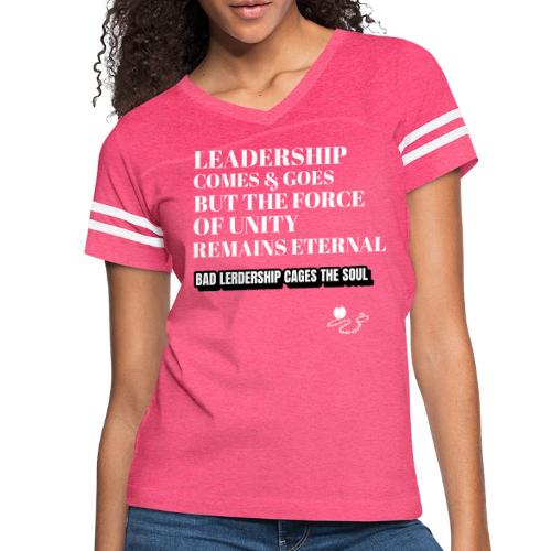 Leadership Comes & Goes - Women's V-Neck Football Tee