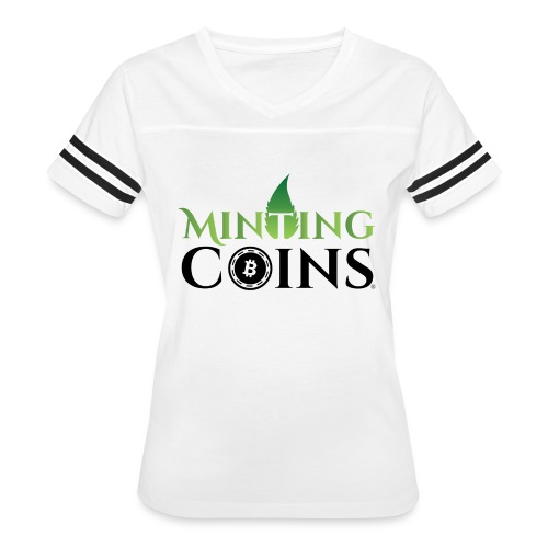 Minting Coins - Women's V-Neck Football Tee