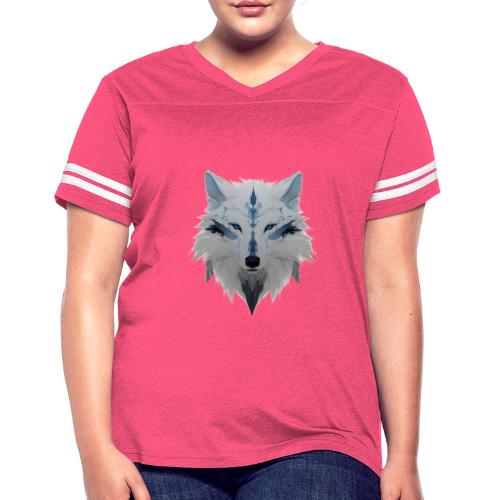 Ivory Grace Wolf - Women's V-Neck Football Tee