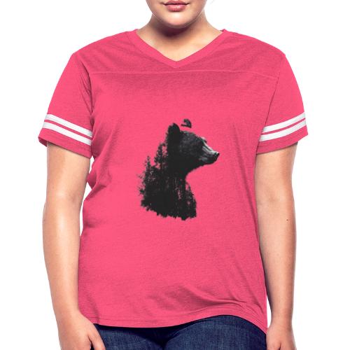 Forest Within the Bear - Women's V-Neck Football Tee