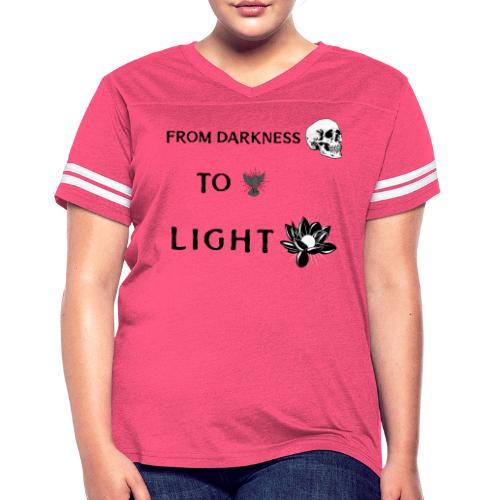 From Darkness To Light - Women's V-Neck Football Tee
