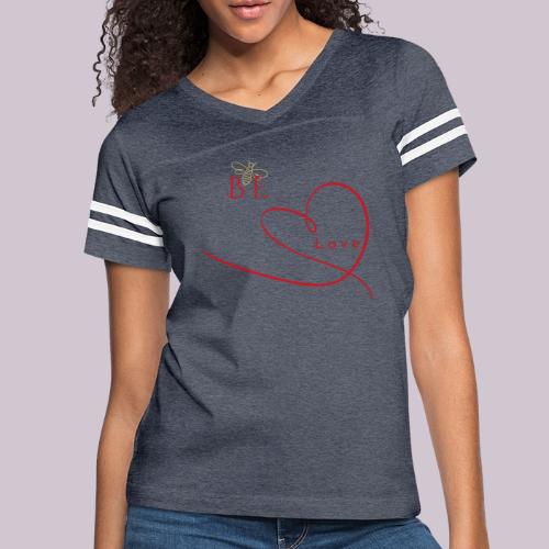 BE LOVE - Women's V-Neck Football Tee