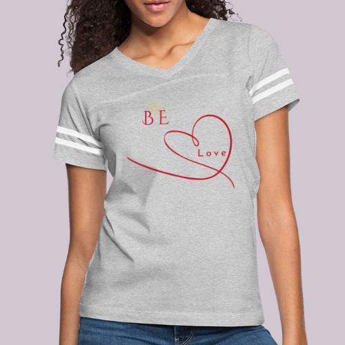 BE LOVE - Women's V-Neck Football Tee