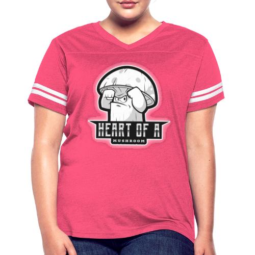 Heart Of A Mushroom - Women's V-Neck Football Tee
