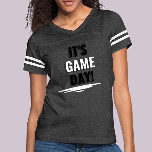 It's Game Day - Women's V-Neck Football Tee