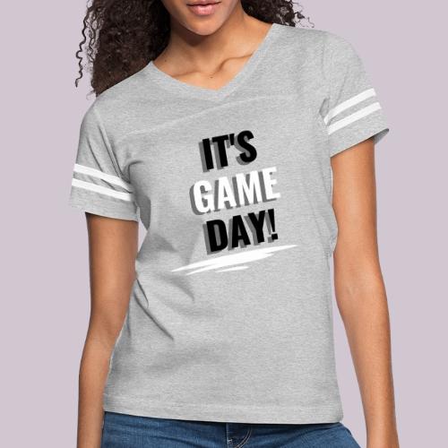 It's Game Day - Women's V-Neck Football Tee
