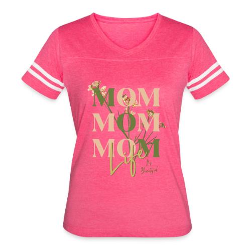 Mom Life: The Joys of Motherhood - Women's V-Neck Football Tee