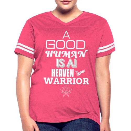 A Good Human - Women's V-Neck Football Tee