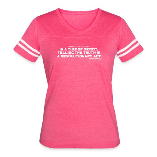 RO Orwell Truth - Women's V-Neck Football Tee