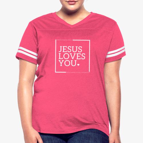 Jesus Loves You Heart- Schoolhouse Rocked Podcast - Women's Vintage Sports T-Shirt