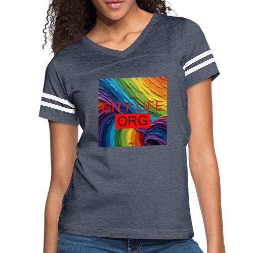 CIty Life Org Vol. 1 - Women's V-Neck Football Tee