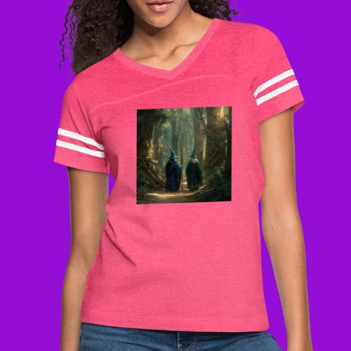 Wizards Walk - Women's V-Neck Football Tee