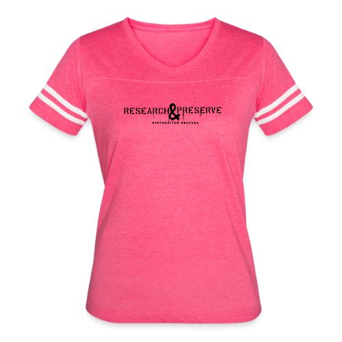 RO Research & Preserve Dark - Women's V-Neck Football Tee