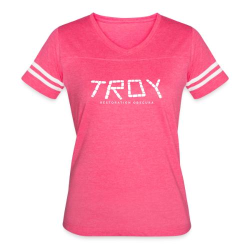 RO Prospect Park Troy Sign - Women's V-Neck Football Tee