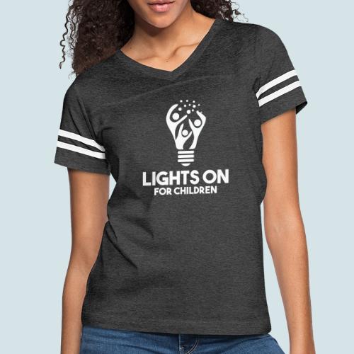 LOFC white - Women's V-Neck Football Tee
