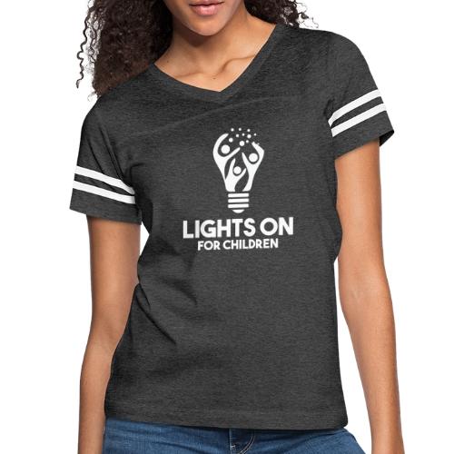 LOFC white - Women's V-Neck Football Tee