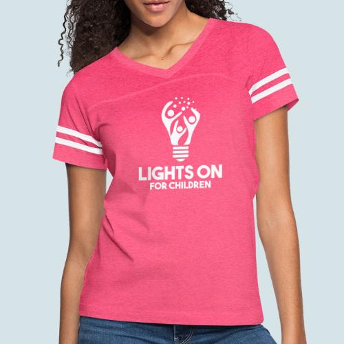 LOFC white - Women's V-Neck Football Tee