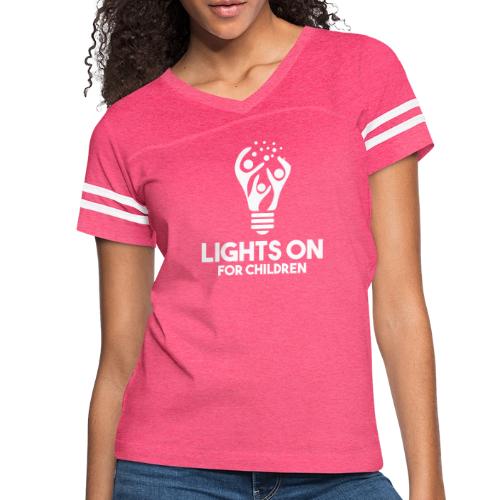 LOFC white - Women's V-Neck Football Tee