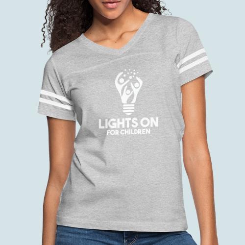 LOFC white - Women's V-Neck Football Tee