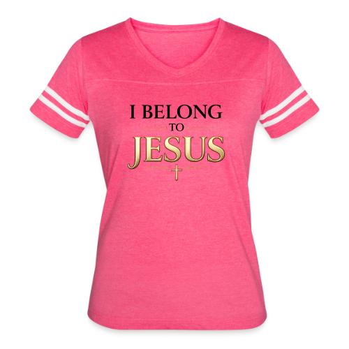 I Belong to Jesus - Women's V-Neck Football Tee