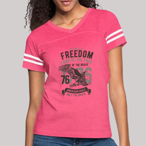 Welcome To The Freedom - Women's V-Neck Football Tee