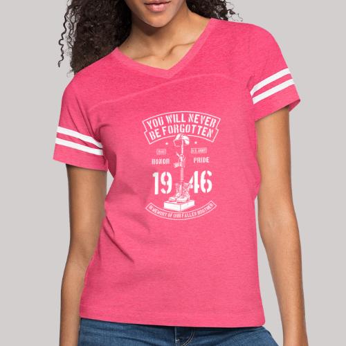 You Will Never Be Forgotten - Women's V-Neck Football Tee