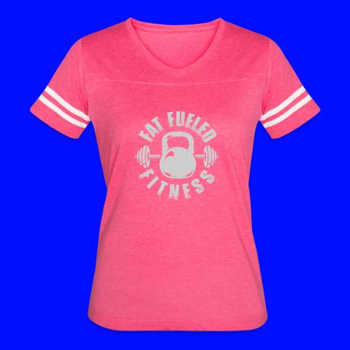 Fat Fueled Fitness - Women's V-Neck Football Tee