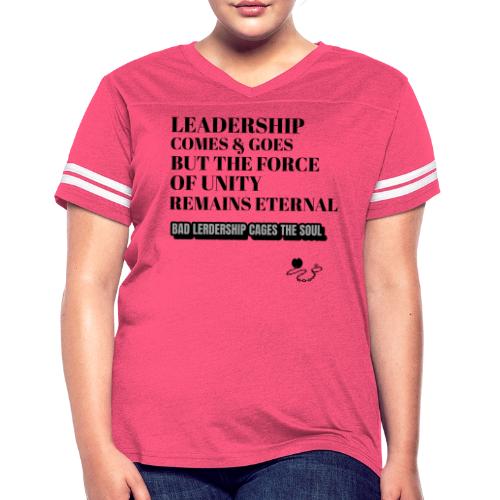 Leadership Comes & Goes - Women's V-Neck Football Tee