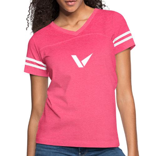 Vegan Elite Monogram - Women's V-Neck Football Tee