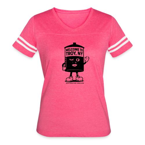 RO Welcome to Troy Winking Fuel Tank - Women's V-Neck Football Tee