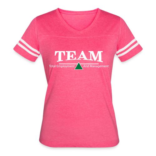 Double Print - Women's V-Neck Football Tee