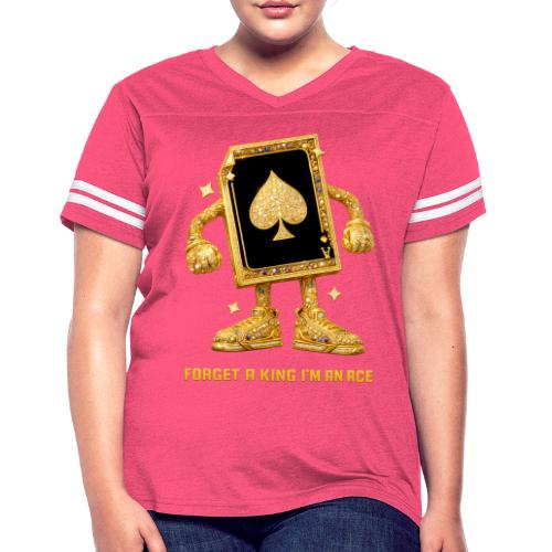 Forget A King I'm An Ace - Women's V-Neck Football Tee