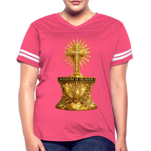 Wisdom is Heaven - Women's V-Neck Football Tee
